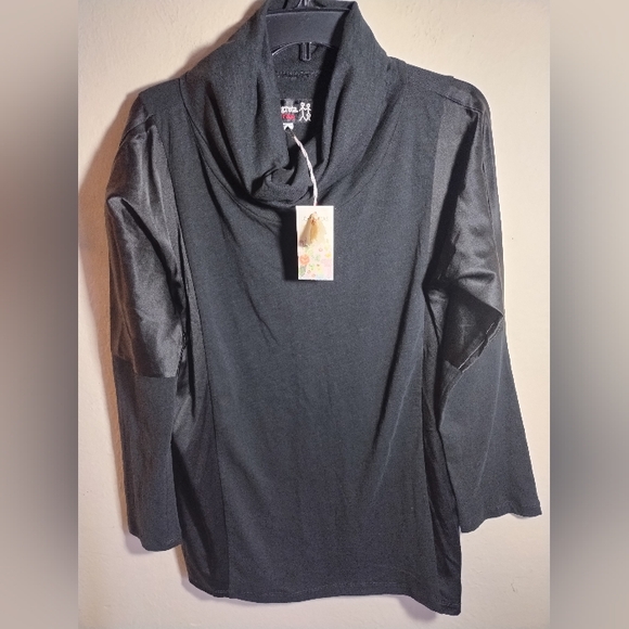 New Johnny Was Tunic Top Pete & Greta Mila Mixed Media Blouse Silk Blend - Picture 1 of 16
